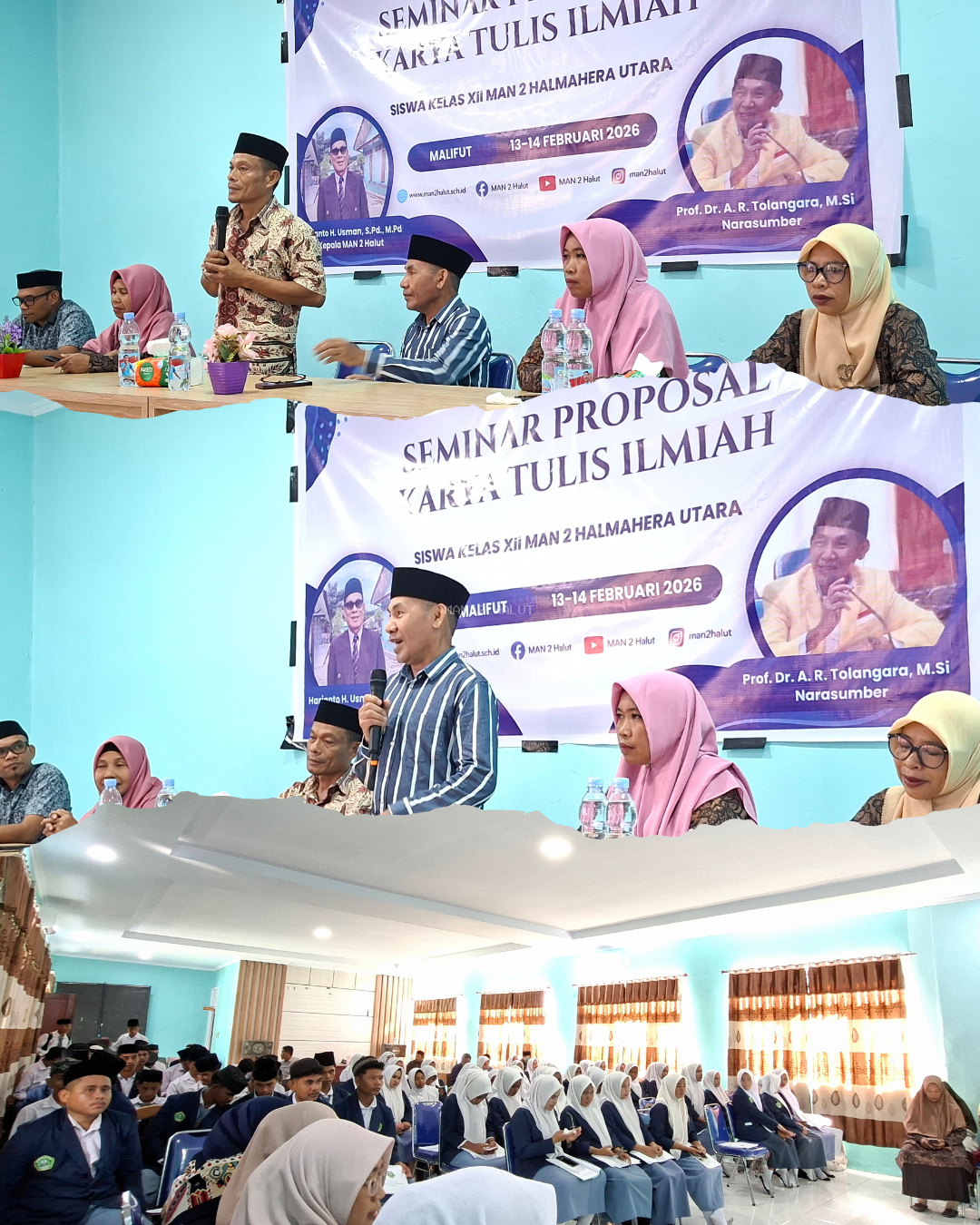 Siswa MAN 2 Halmahera Utara Menggelar Seminar Proposal Karya Tulis Ilmiah